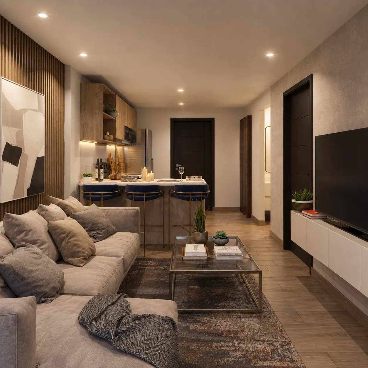 Apartamento de 1 habitación con balcón y doce amenidades — Antari 14, zona 14 — foto 2